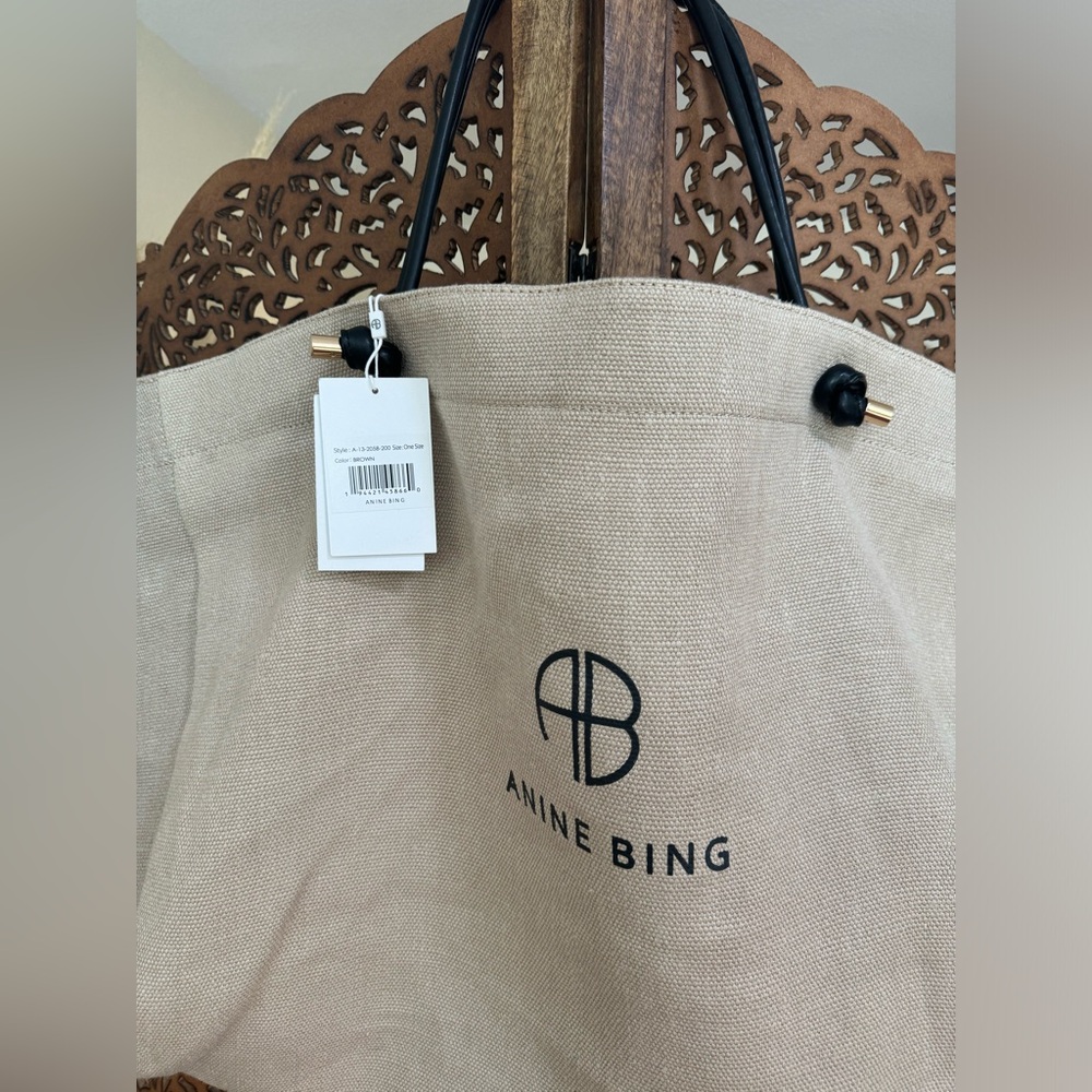 ANINE BING Brown Large Saffron Bag - Picture 4 of 6